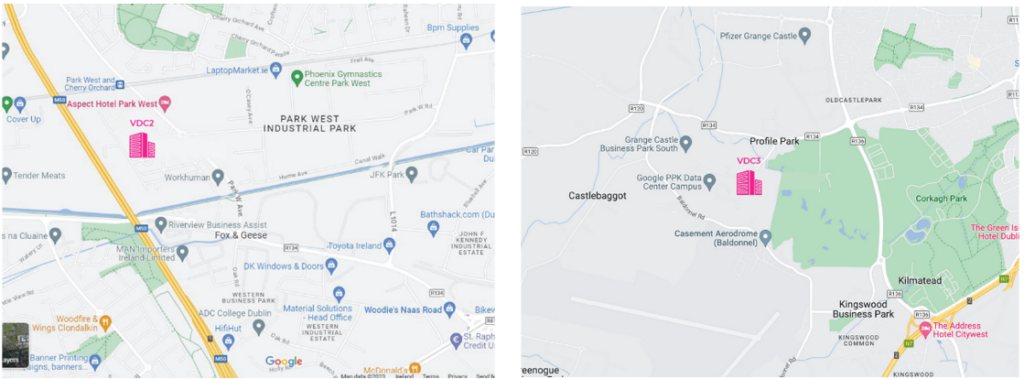Viatel Data centre map Viatel Data centre map